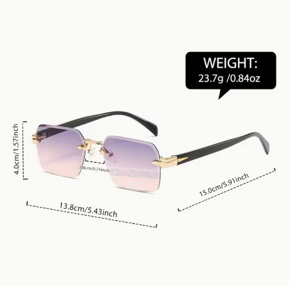 EdgeFrame™ Rimless Square Sunglasses | UV Protection