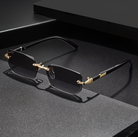 NoirLine™ Slim Rimless Sunglasses | Luxury Minimal Edition