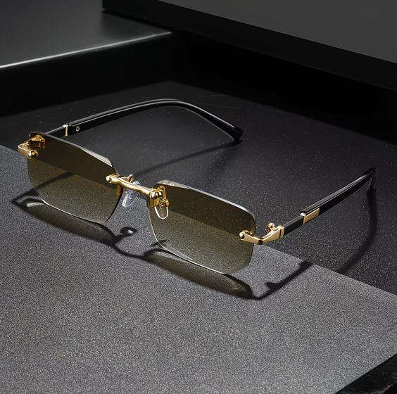 NoirLine™ Slim Rimless Sunglasses | Luxury Minimal Edition
