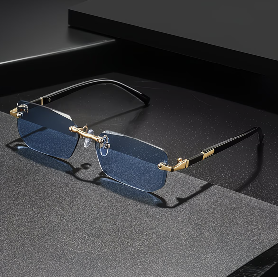 NoirLine™ Slim Rimless Sunglasses | Luxury Minimal Edition