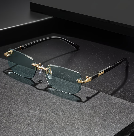 NoirLine™ Slim Rimless Sunglasses | Luxury Minimal Edition