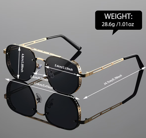 AeroLux™ Polygon Vintage Sunglasses | Urban Signature Collection